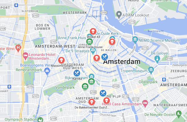 Google maps Amsterdam