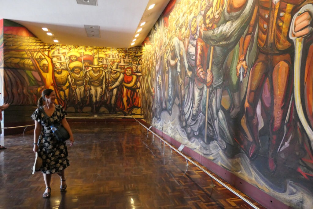 Murals  in Mexico City, road trip through Mexico