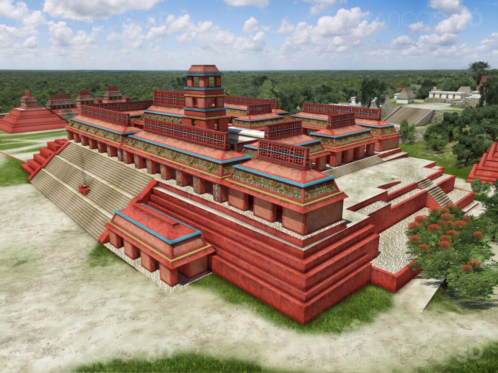 Anxo Miján Maroño and Diego Blanco's reconstruction of Palenque for RBA Publishers and National Geographic https://trasancos3d.artstation.com/projects/nQLLne
